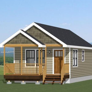 16x30 House -- 1-Bedroom 1-Bath -- 480 sq ft -- PDF Floor Plan -- Instant Download -- Model 1C