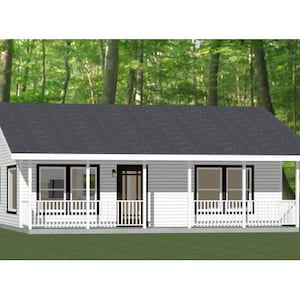 Może przedstawiać: Biały, jednopiętrowy dom z czarnym dachem i werandą z białymi balustradami. Dom ma drzwi wejściowe z przeszklonym panelem i okna z czarnymi ramami.