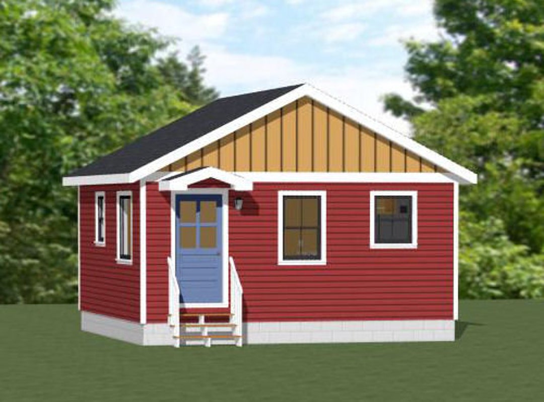 20x20 Tiny House -- 1-bedroom 1-bath -- 400 Sq Ft -- PDF
