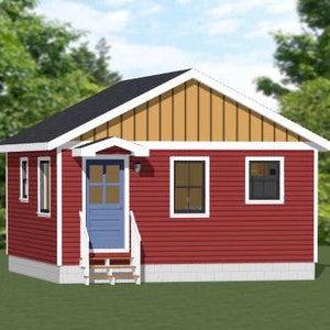 20x20 Tiny House -- 1-Bedroom 1-Bath -- 400 sq ft -- PDF Floor Plan -- Instant Download -- Model 1C