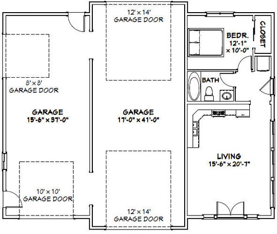 Model 1m 1 973 Sqft 50x42 1 Car 1 Rv Garage 1 Br 1 Ba Pdf