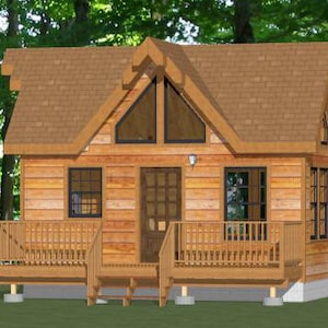 Casa pequeña 20x10 -- 1 dormitorio 1 baño -- 266 pies cuadrados -- Plano de planta PDF -- Descarga instantánea -- Modelo 1B