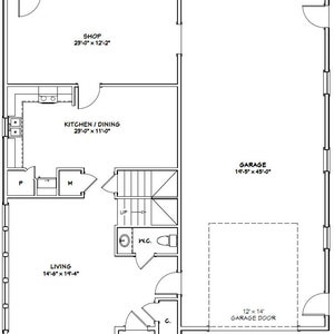 44x48 House 3-bedroom 2.5-bath 2187 Sq Ft PDF Floor - Etsy
