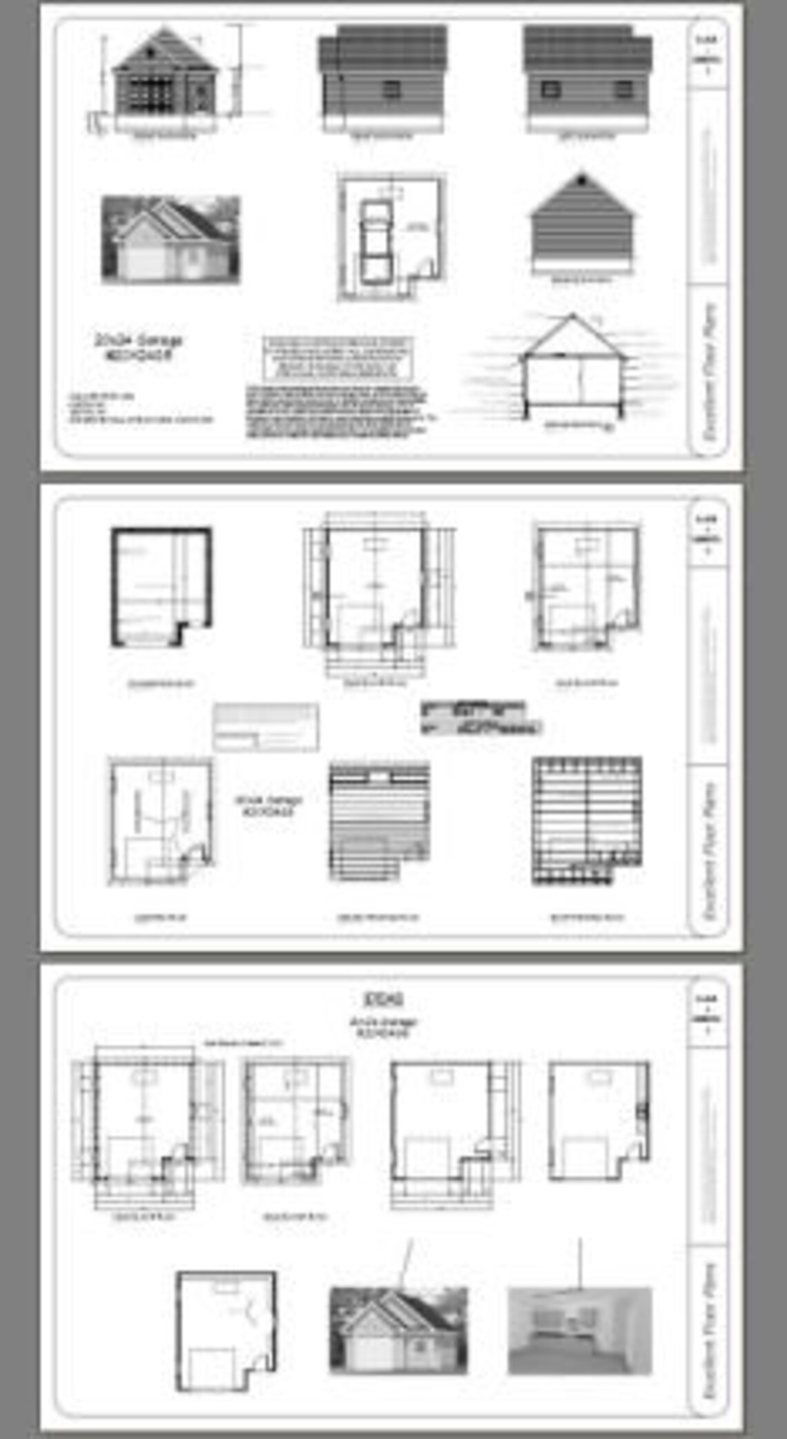 20x24 1car Garages 456 Sq Ft PDF Floor Plan Instant Etsy