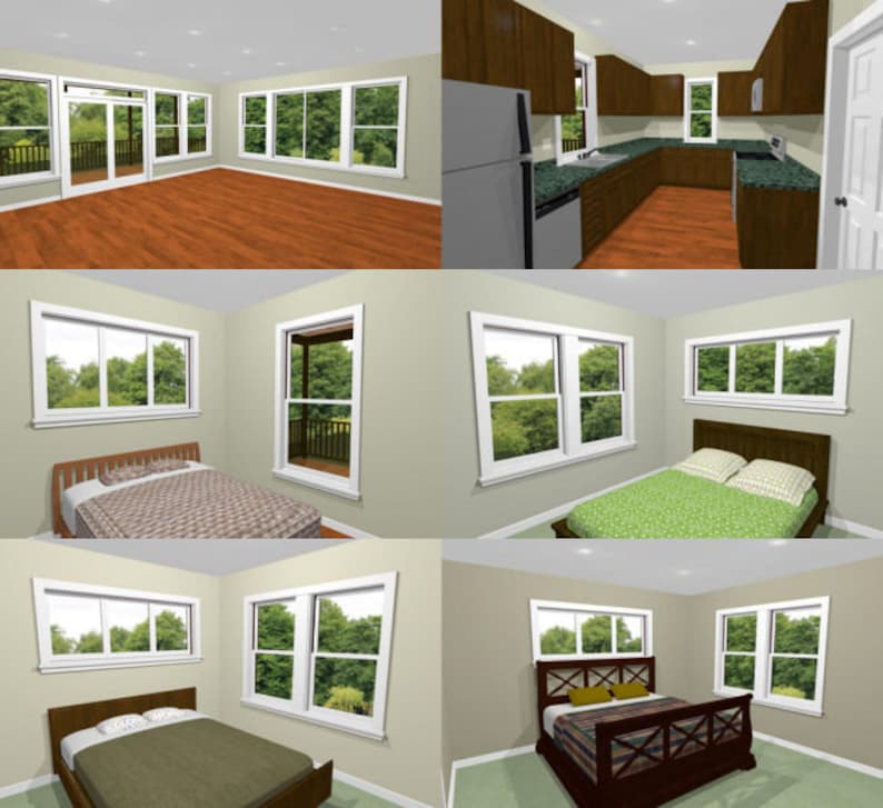 44x20 House -- 4-bedroom 3-bath -- 1,692 Sq Ft -- PDF Floor Plan ...