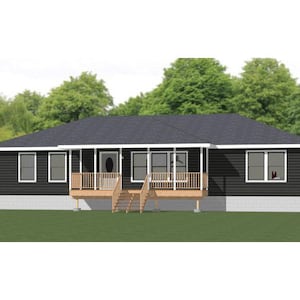 60x30 House -- 4-Bedroom 2-Bath -- 1,800 sq ft -- PDF Floor Plan -- Instant Download -- Model 5A