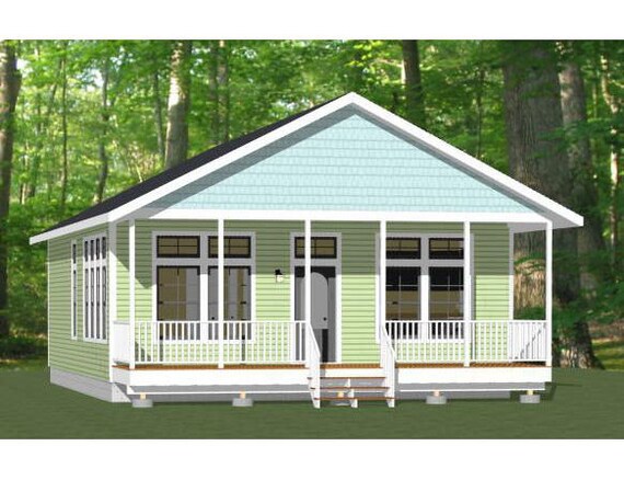 28x36 House 3 Bedroom 2 Bath 1 008 Sq Ft Pdf Floor Plan Instant Download Model 3a