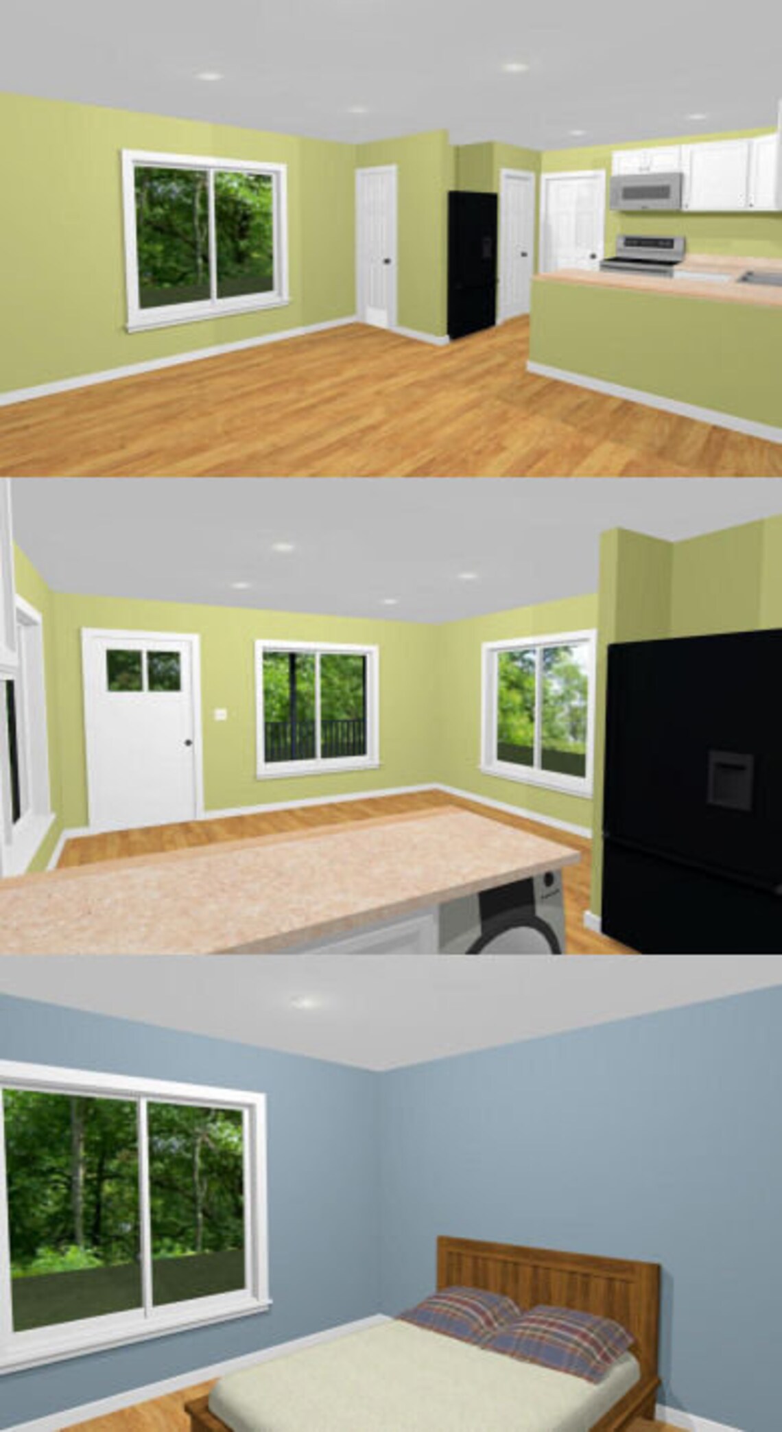 16x32 House 1-bedroom 1-bath 511 Sq Ft PDF Floor Plan - Etsy