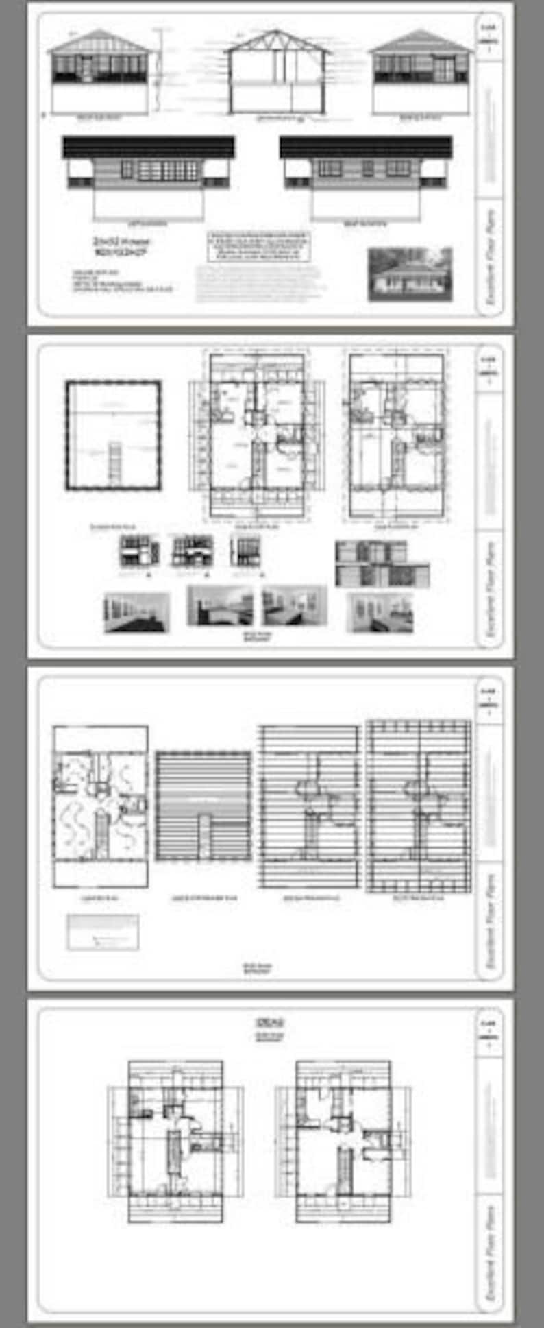 28x32 House 2-bedroom 1-bath 848 Sq Ft PDF Floor Plan Instant Download ...