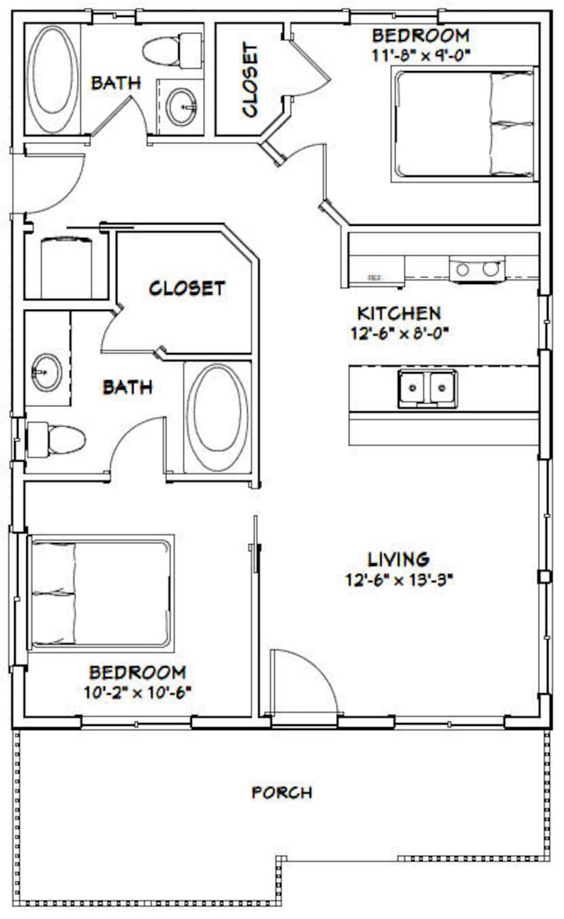 20x30 Floor Plans 2 Bedroom Floorplansclick