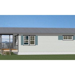 30x20 House -- 2-Bedroom 1-Bath -- 600 sq ft -- PDF Floor Plan -- Instant Download -- Model 2