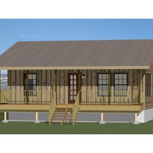 30x24 House -- 1-Bedroom 1-Bath -- 720 sq ft -- PDF Floor Plan -- Instant Download -- Model 6E