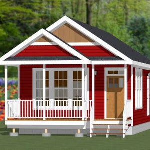 Casa de 18x32 -- 1 dormitorio 1 baño -- 576 pies cuadrados -- Plano de planta en PDF -- Descarga instantánea -- Modelo 1