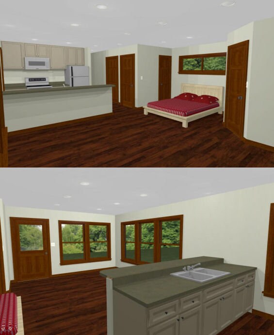 30x20 House 1-Bedroom 1-Bath 600 sq ft PDF Floor Plan | Etsy
