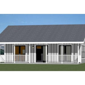 30x26 House -- 2-Bedroom 1-Bath -- 780 sq ft -- PDF Floor Plan -- Instant Download -- Model 2B