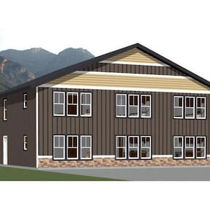 Puede incluir: Un edificio marrón de dos pisos con múltiples ventanas. El edificio tiene un revestimiento marrón claro y beige. El edificio está situado en un fondo de montañas.