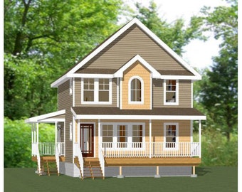 24x24 Duplex -- 1,088 sq ft -- PDF Floor Plan -- Instant Download -- Model 15