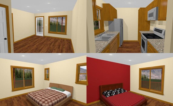 36x24 House Model 3a 864 Sq Ft Pdf Floor Plan 2 Bedroom 2