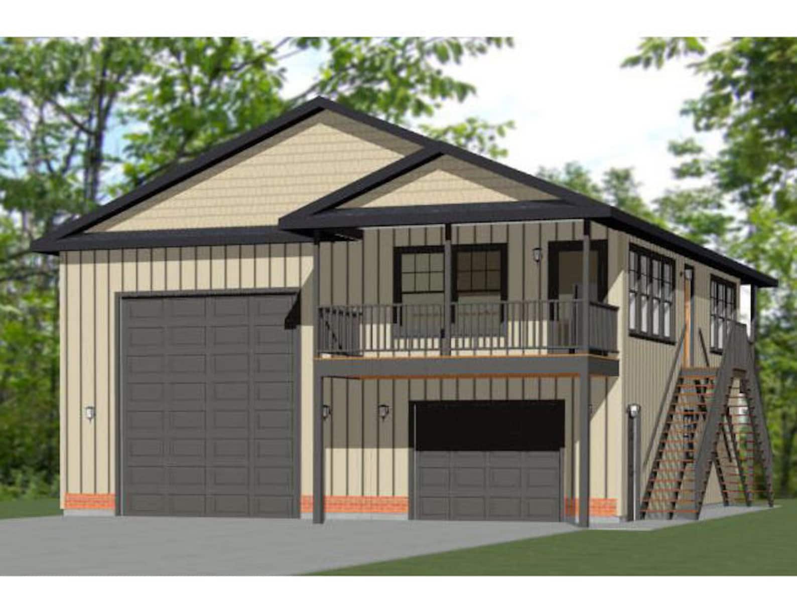 Дом с мастерской и гаражом