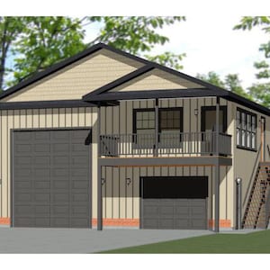 36x40 House -- 1-Bedroom 1-Bath -- 902 sq ft -- PDF Floor Plan -- Instant Download -- Model 1B