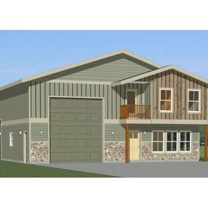 40x42 House -- 3-Bedroom 2-Bath -- 1,619 sq ft -- PDF Floor Plan -- Instant Download -- Model 2D