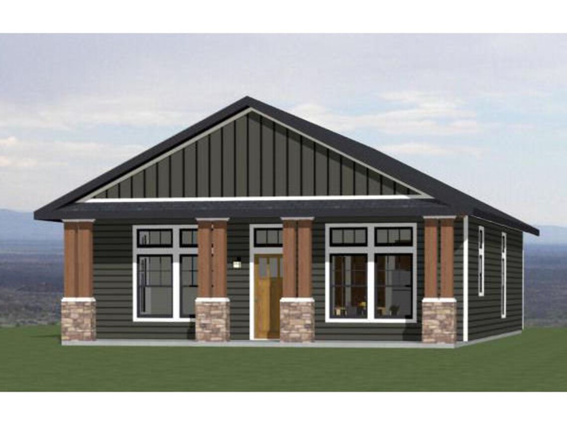 30x40 House -- 3-bedroom 2-bath -- 1,200 Sq Ft -- PDF Floor Plan ...