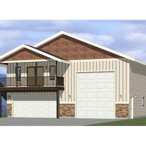 40x40 House -- 2-Bedroom 2.5-Bath -- 964 sq ft -- PDF Floor Plan -- Instant Download -- Model 1D