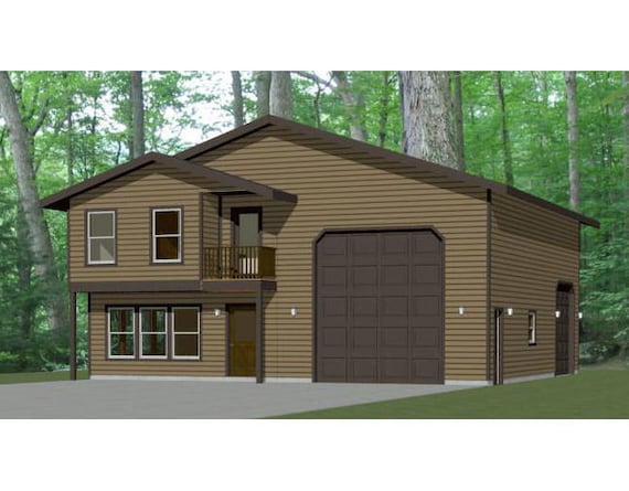 40x42 House 3 Bedroom 2 Bath 1 619 Sq Ft Pdf Floor Plan Instant Download Model 2e