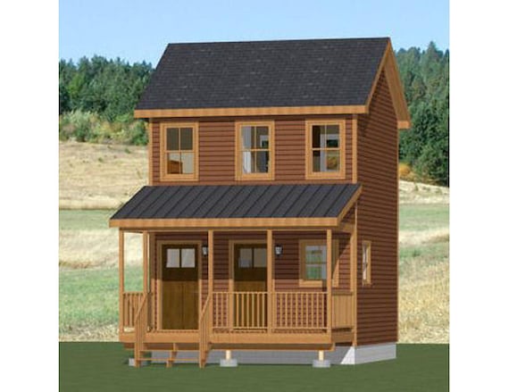 16x16 Duplex -- 441 Sq Ft -- PDF Floor Plan -- Instant