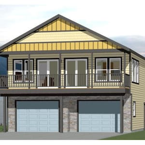 28x36 House -- 2-Bedroom 1.5-Bath -- 1,170 sq ft -- PDF Floor Plan -- Instant Download -- Model 4A