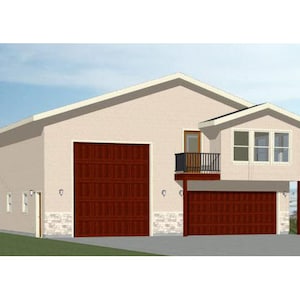 40x48 House -- 1-Bedroom 1.5-Bath -- 1,350 sq ft -- PDF Floor Plan -- Instant Download -- Model 1D