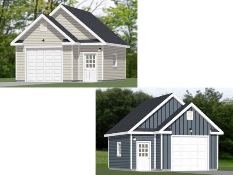 20x24 1car Garages 456 Sq Ft PDF Floor Plan Instant Etsy
