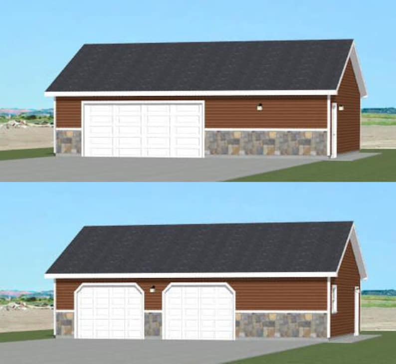 36x26 2Car Garage 936 sq ft PDF Floor Plan Instant Etsy