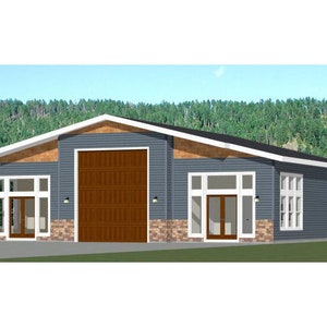 50x48 1 RV Garage -- 1 Br 1.5 Ba -- PDF Floor Plan -- 2,274 sq ft -- Instant Download -- Model 5C