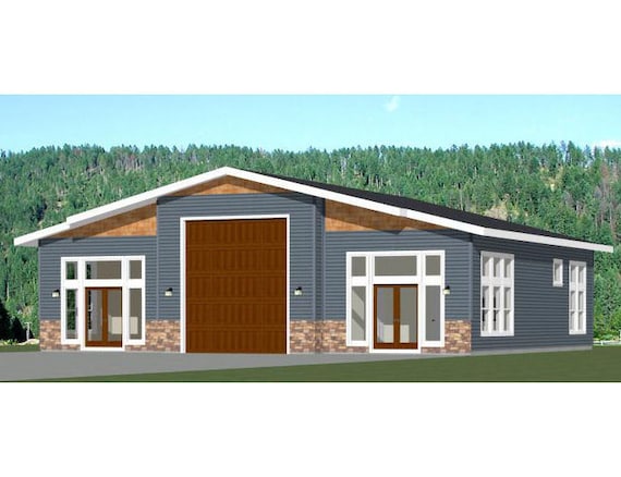 50x48 1 Rv Garage 1 Br 1 5 Ba Pdf Floor Plan 2274 Sq Etsy