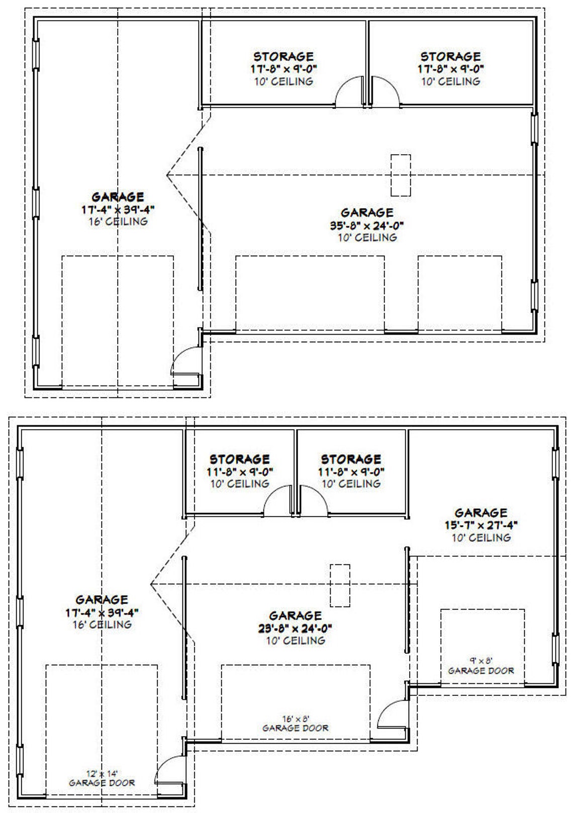 54x40 & 58x40 1-RV + 3-car Garage -- PDF Floor Plans - Etsy Canada