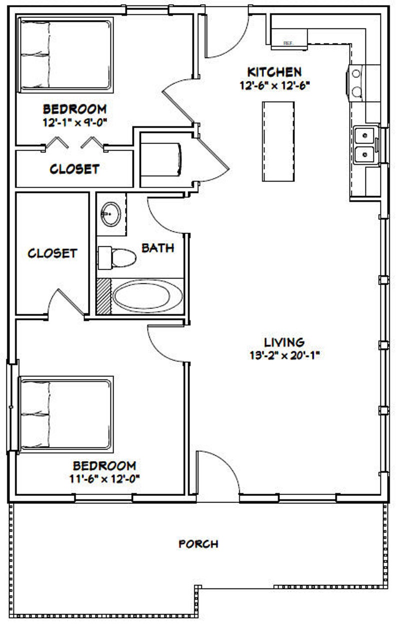 2 bedroom 1 bath
