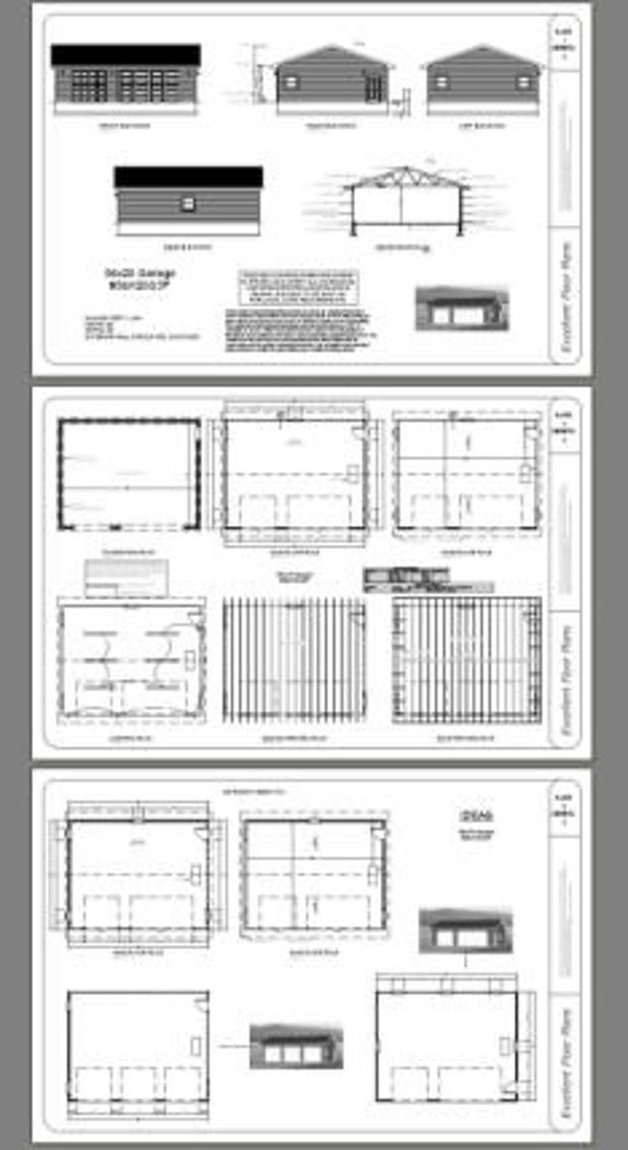 36x28 2-car Garage -- 1,008 Sq Ft -- PDF Floor Plan