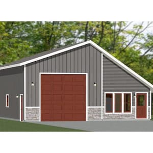 34x42 1-RV Garage -- 1 Bedroom, 1 Bath -- 1,400 sq ft -- PDF Floor Plan -- Instant Download -- Model 2C