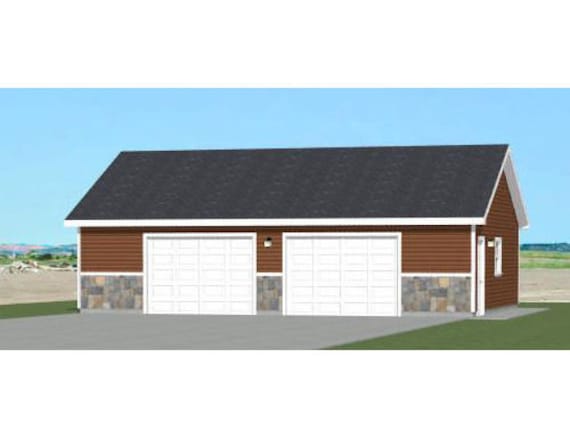 36x26 2-car Garage -- 936 Sq Ft -- PDF Floor Plan -- Instant
