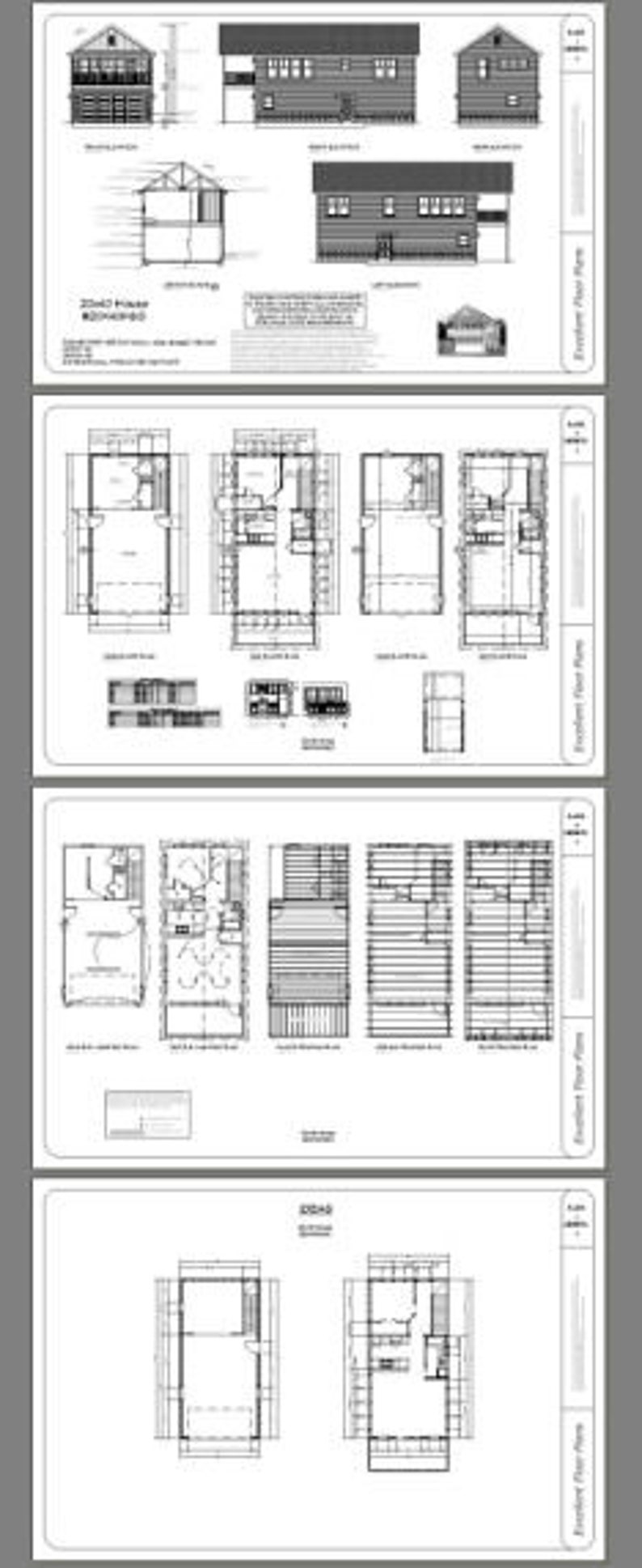 20x40 House 1 Bedroom 1.5 Bath 965 Sq Ft PDF Floor - Etsy
