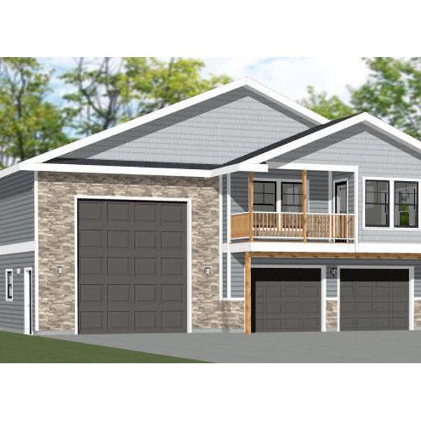 44x48 House -- 4-Bedroom 3-Bath -- 1,645 sq ft -- PDF Floor Plan -- Instant Download -- Model 5U