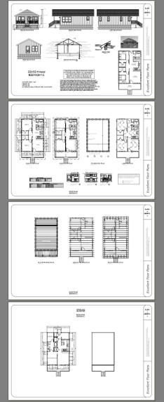 22x32 House 2-bedroom 1-bath 704 Sq Ft PDF Floor Plan Instant Download ...