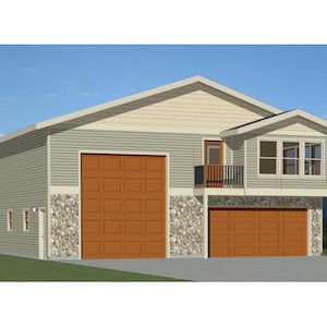 40x48 Haus -- 2-Bedroom 1.5-Bath -- 400 quadratmeter -- PDF Grundriss -- Sofort Download -- Model 1C