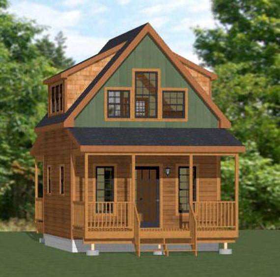 16x20 House 1 Bedroom 1 Bath 574 Sq Ft Pdf Floor Plan Etsy