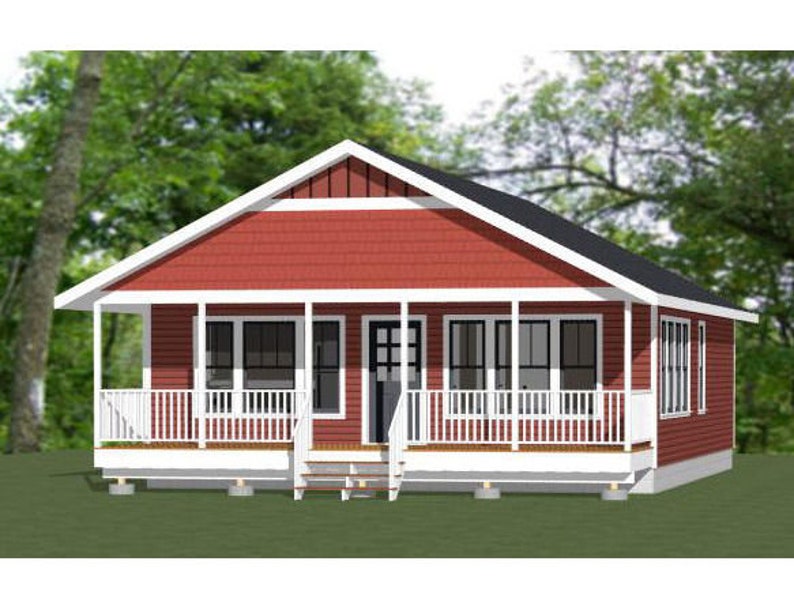28x36 House 3bedroom 2bath 1008 Sq Ft PDF Floor Etsy