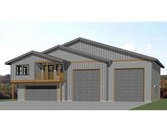 60x48 House -- 2-Bedroom 2.5-Bath -- 1,604 sq ft -- PDF Floor Plan -- Instant Download -- Model 1A