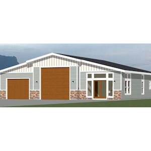 50x48 1 RV 1 Car Garage -- 2 Br 1 Ba -- PDF Floor Plan -- 2,336 sq ft -- Instant Download -- Model 6D