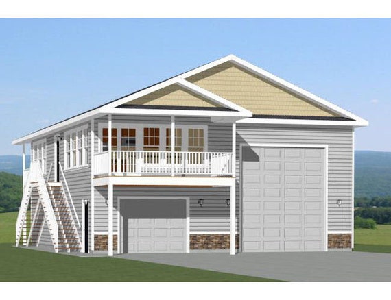 36x40 House 1 Bedroom 1 Bath 902 Sq Ft Pdf Floor Plan Instant Download Model 1d