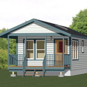 14x28 House -- 1-Bedroom 1-Bath -- 391 sq ft -- PDF Floor Plan -- Instant Download -- Model 3E